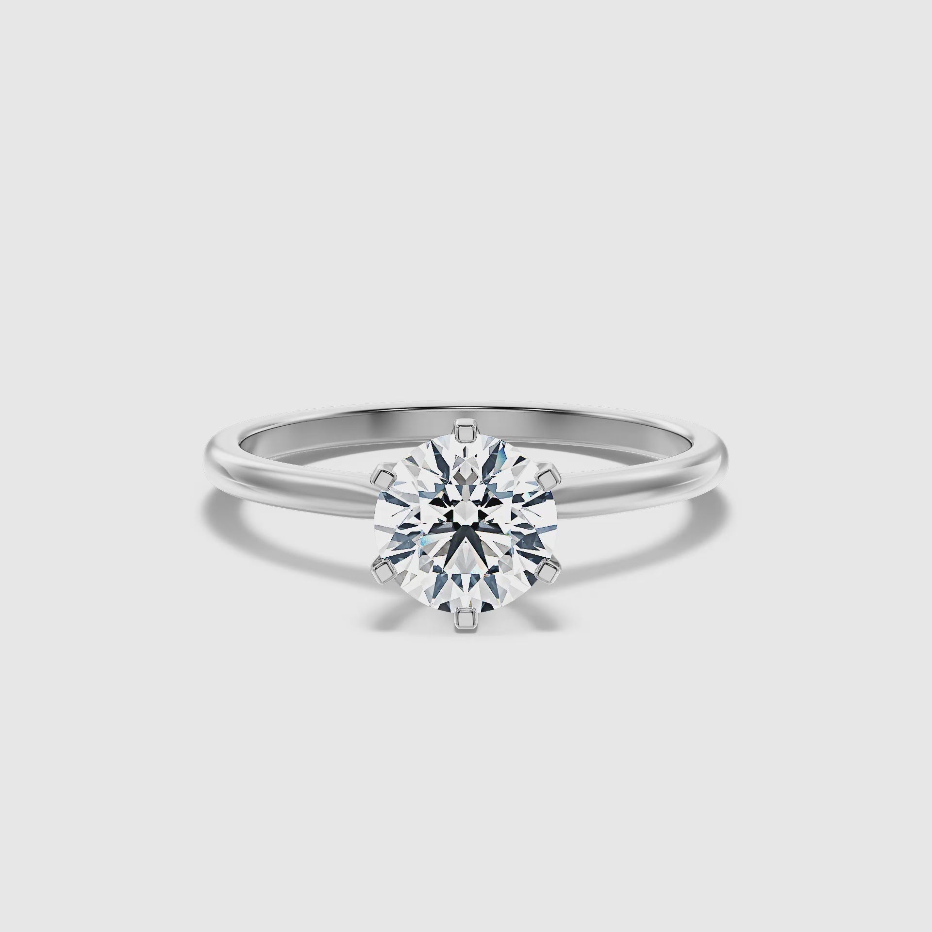 Sarah Round Solitaire Lab Grown Engagement Ring