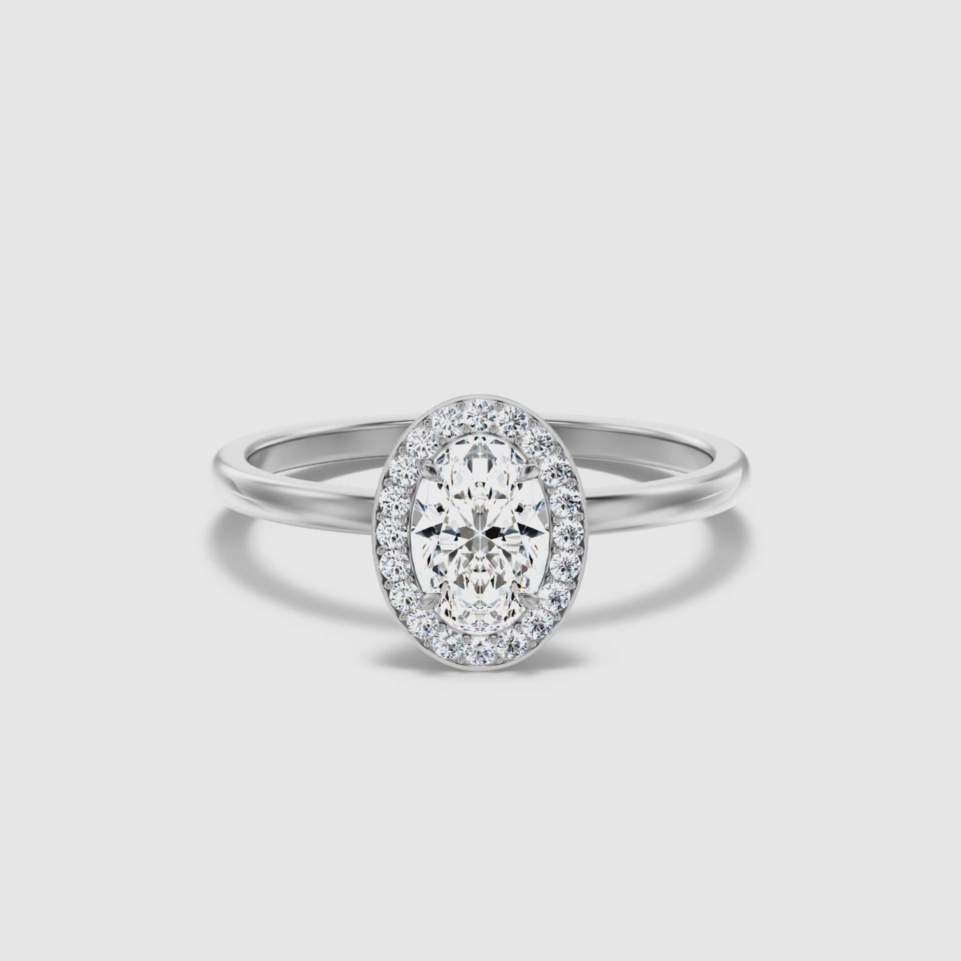 Maeve Oval Halo Lab Grown Diamond Ring