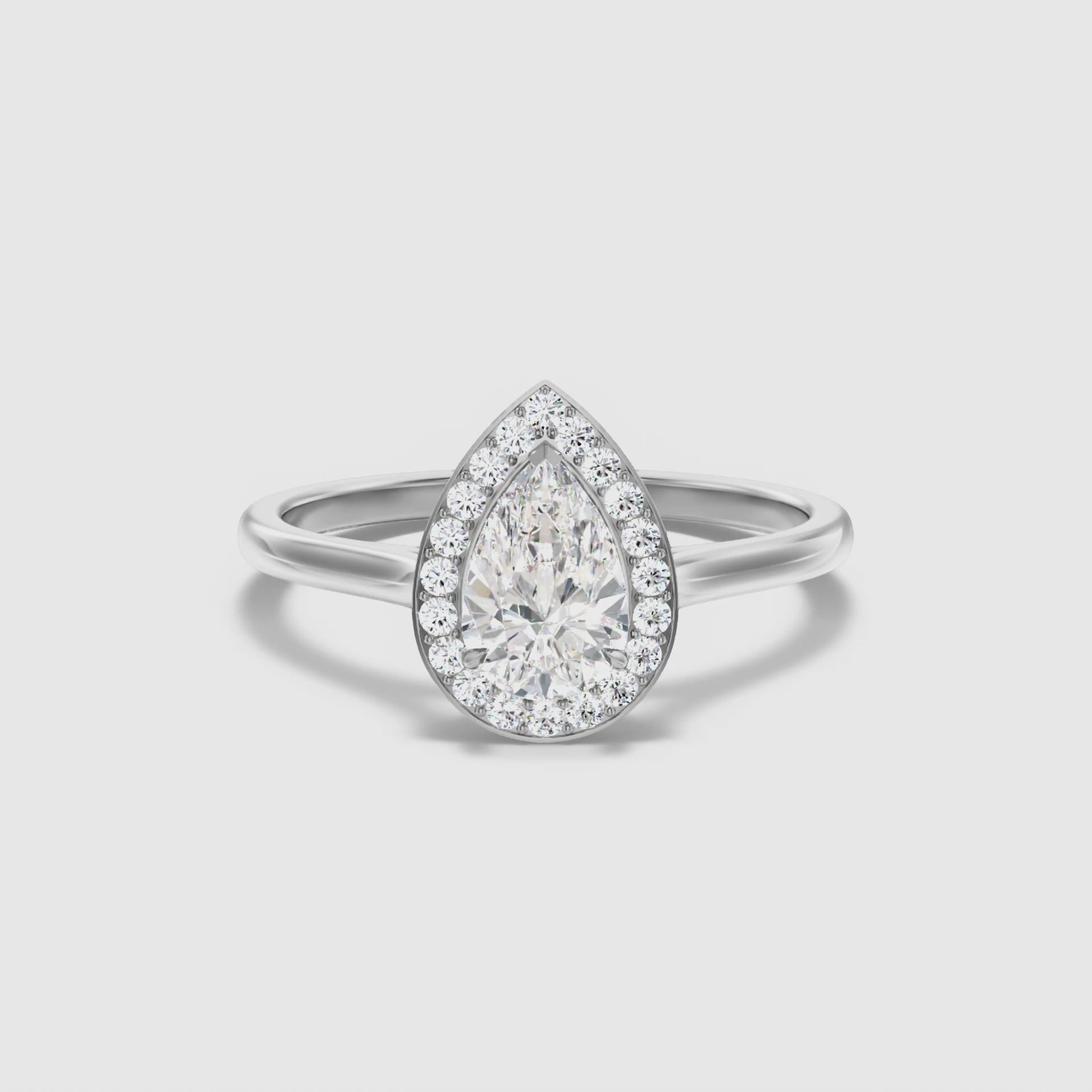 Ciara Pear Halo Lab Grown Diamond Ring