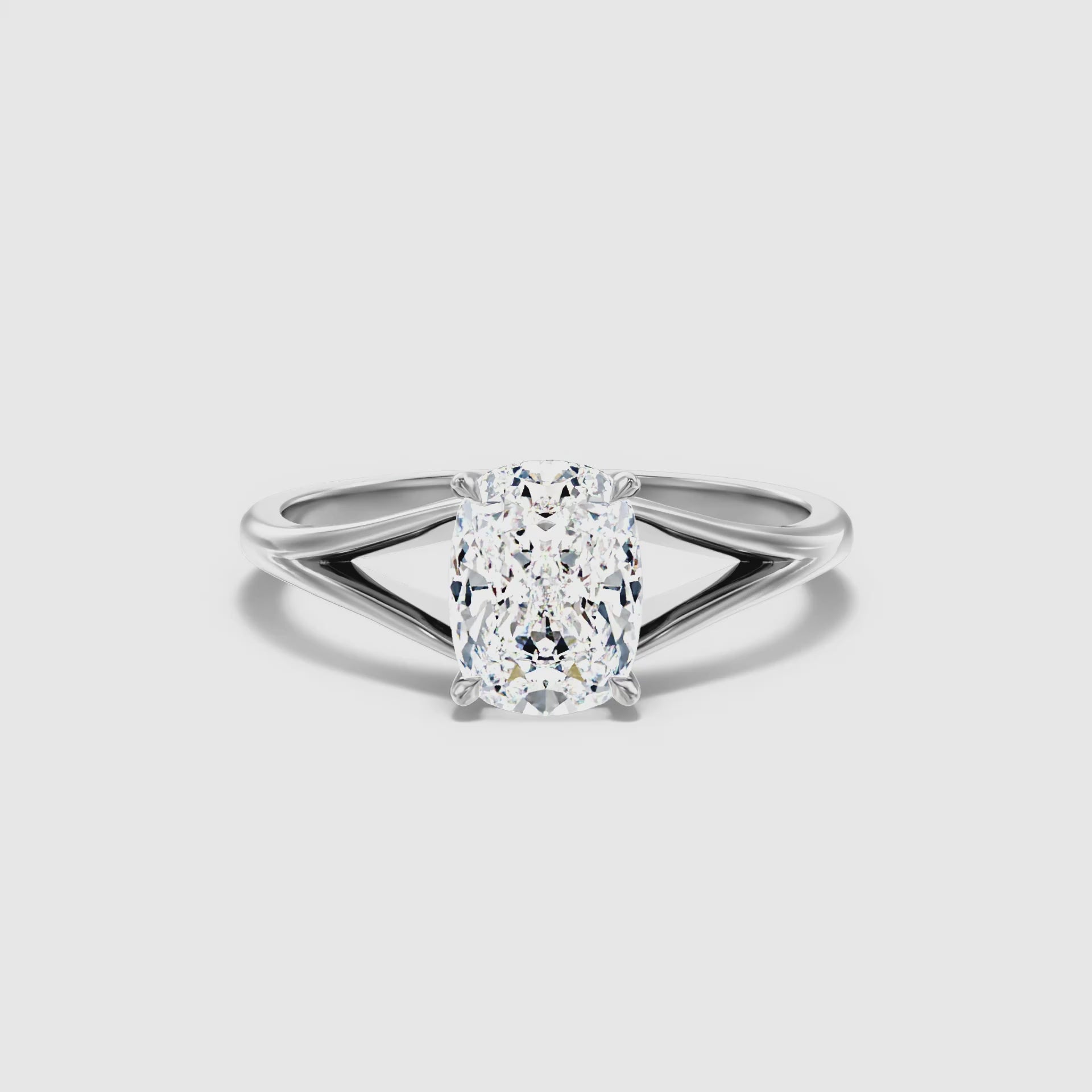 Dianella Elongated Cushion Cut Split Shank Lab Grown Diamond Ring