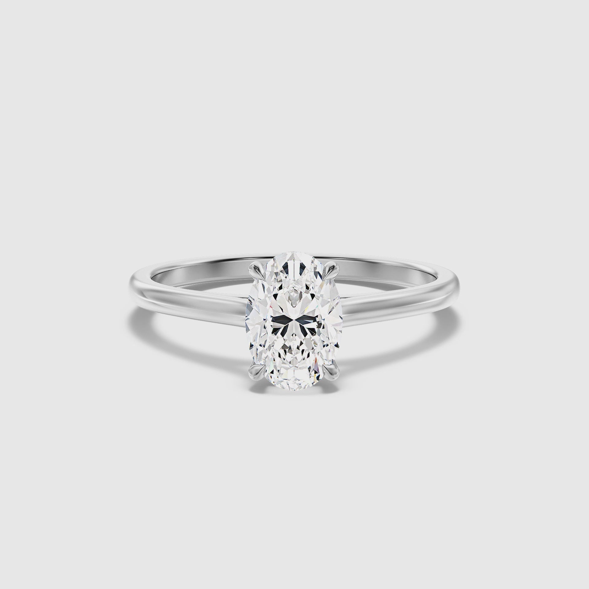 Vina Oval Solitaire Lab Grown Engagement Ring
