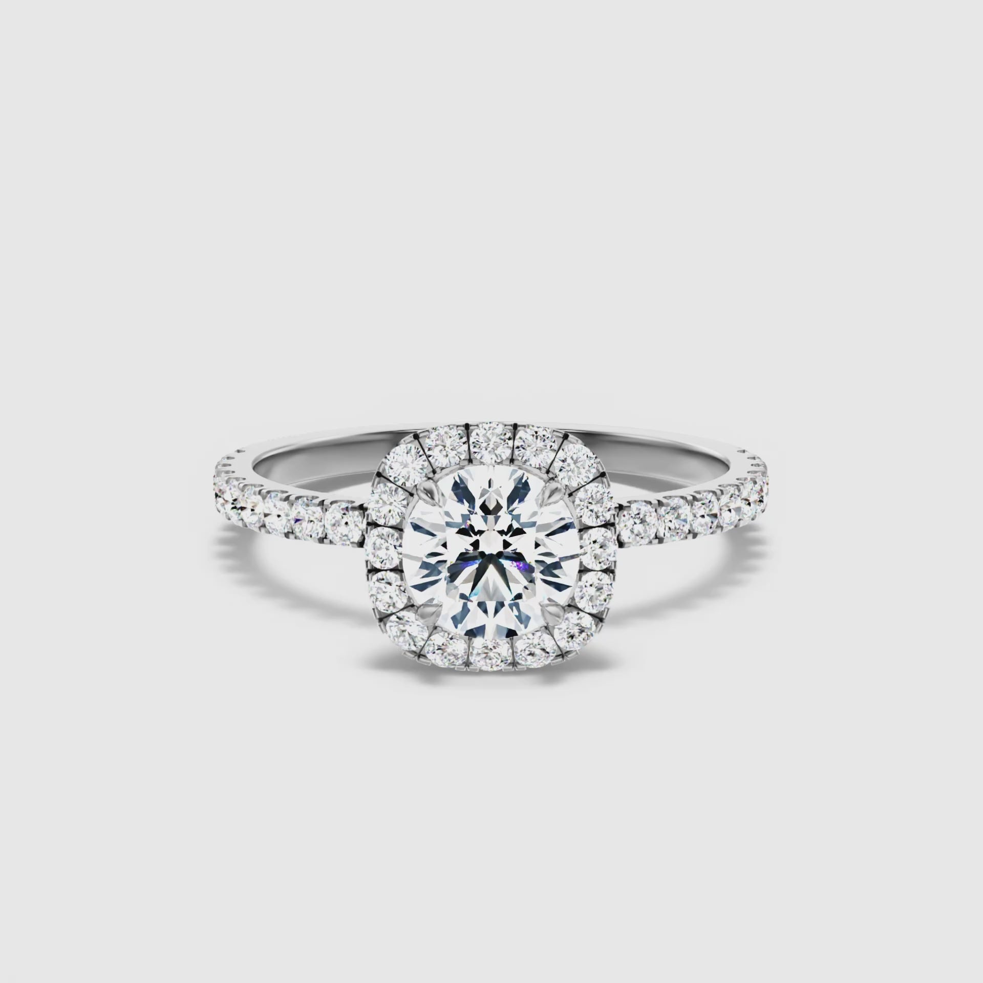 Jennifer Round Cut Halo Pave Lab Grown Diamond Ring