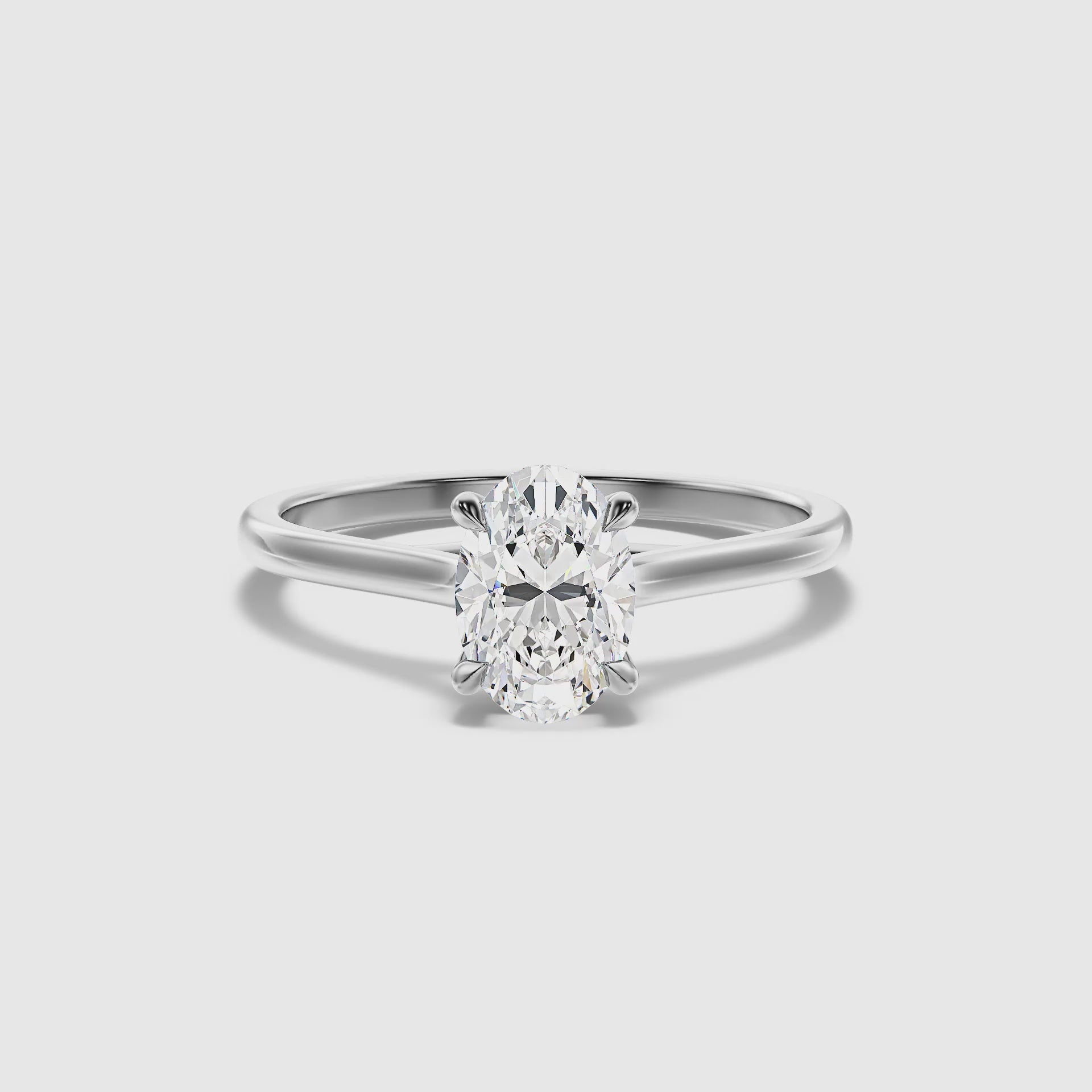 Fior Oval Solitaire Lab Grown Engagement Ring