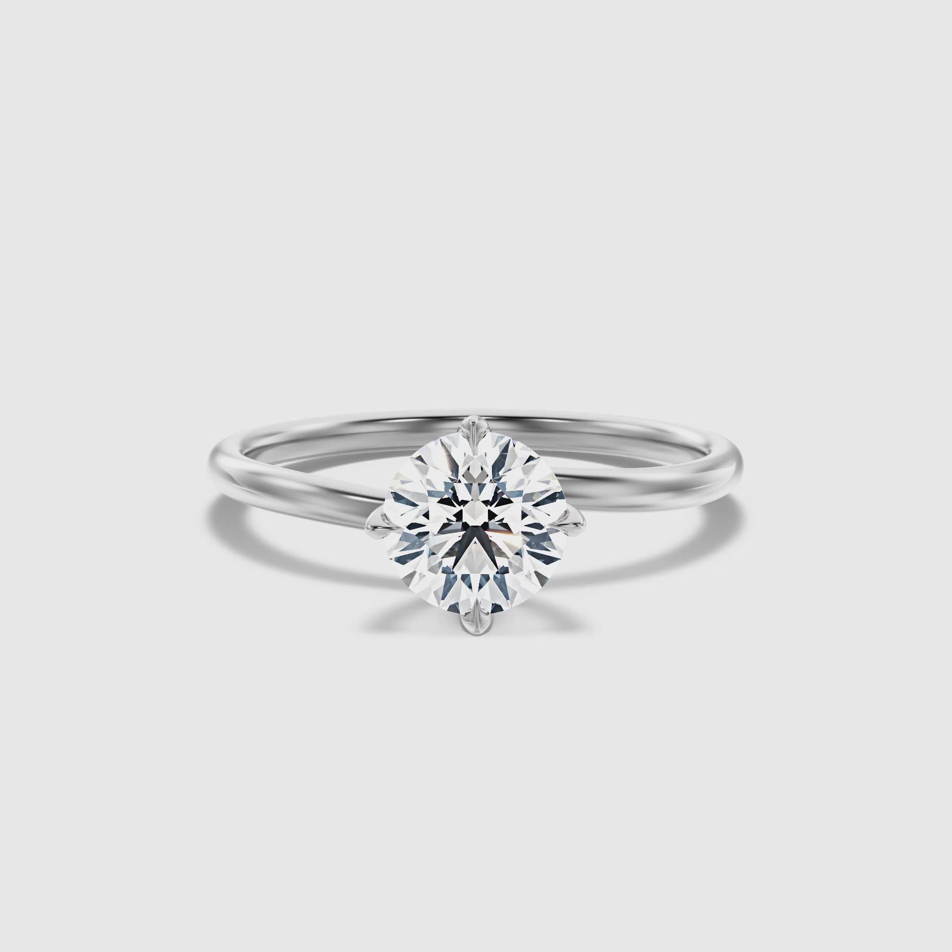Olinn Round Solitaire Lab Grown Engagement Ring