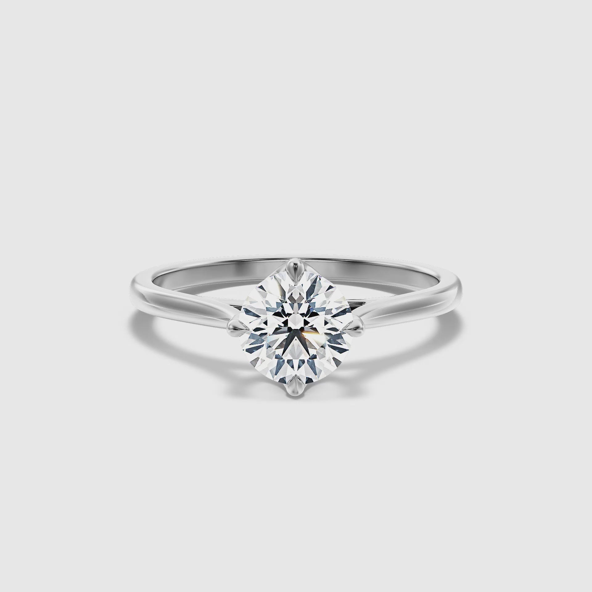 Zahara Round Cut Solitaire Lab Grown Engagement Ring