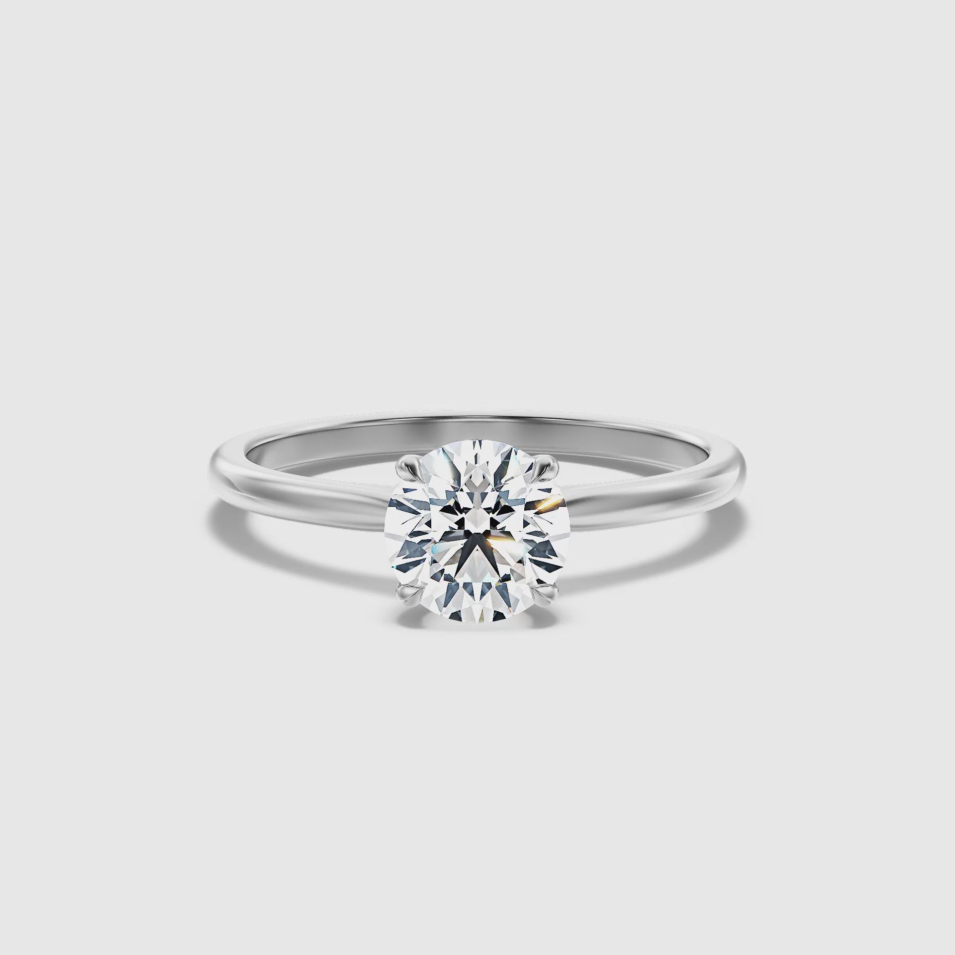 Secret Round Solitaire Lab Grown Diamond Ring