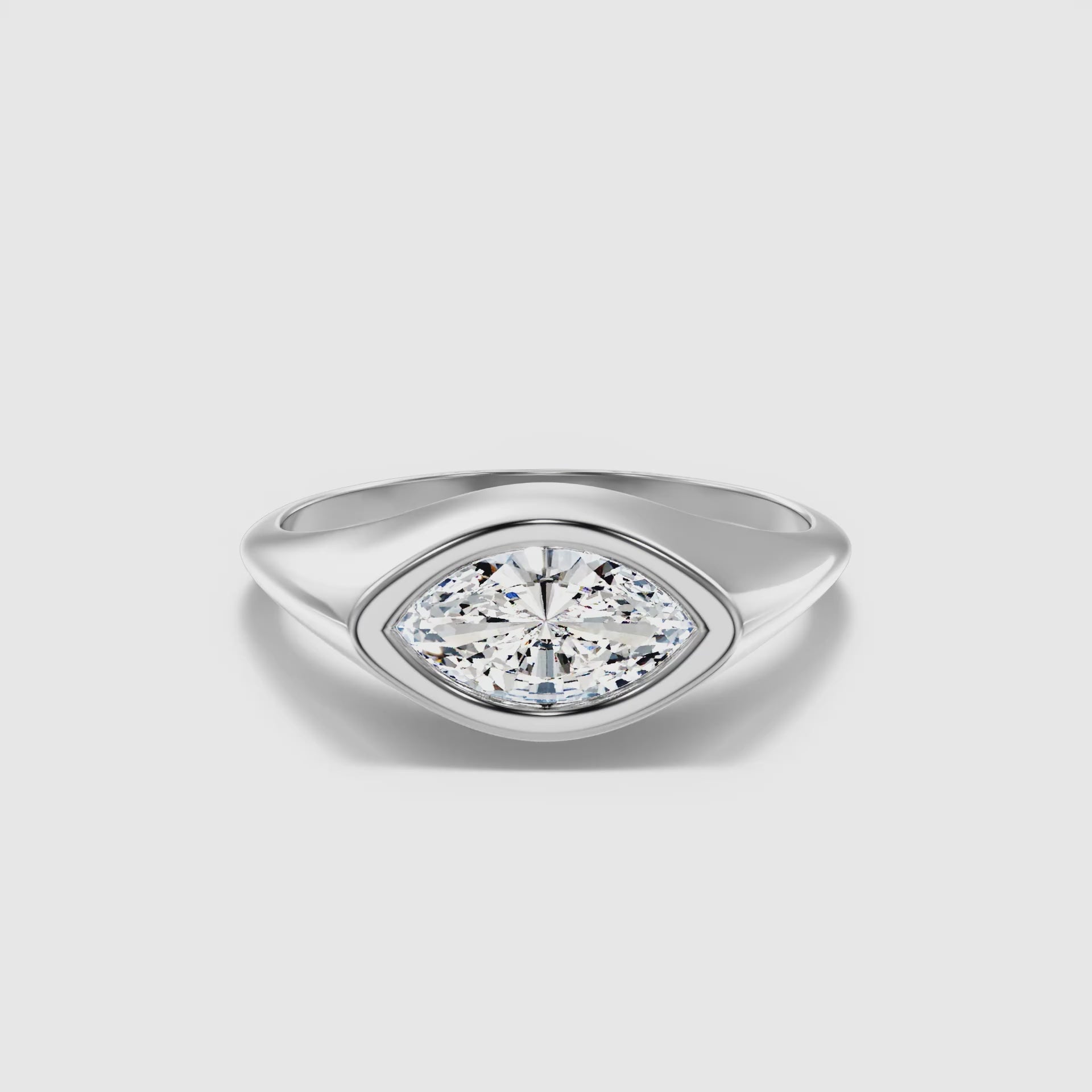 Fortuna Marquise East West Bezel Lab Grown Diamond Ring