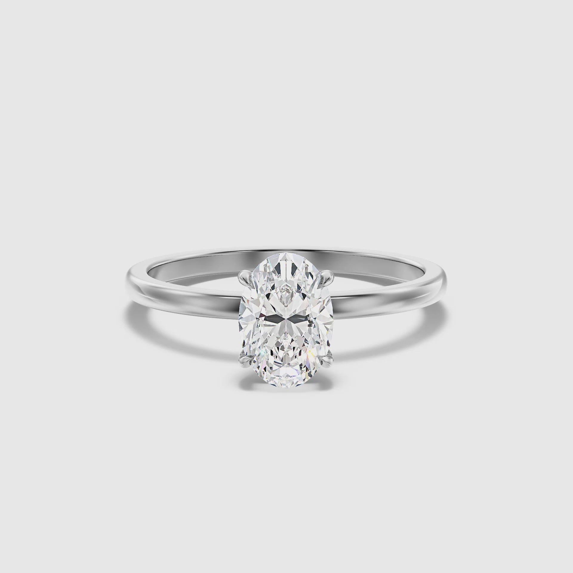 Jemima Oval Cut Solitaire Lab Grown Engagement Ring