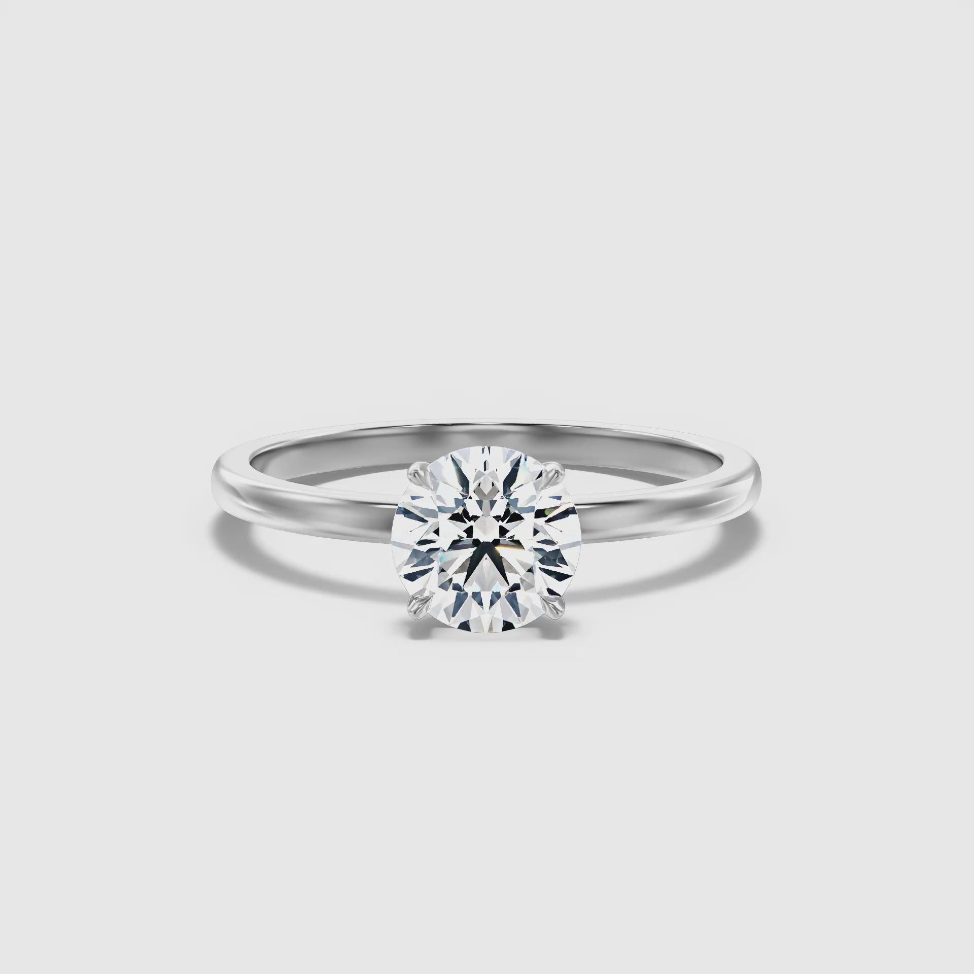 Jacob Round Cut Low Profile Solitaire Lab Grown Diamond Ring