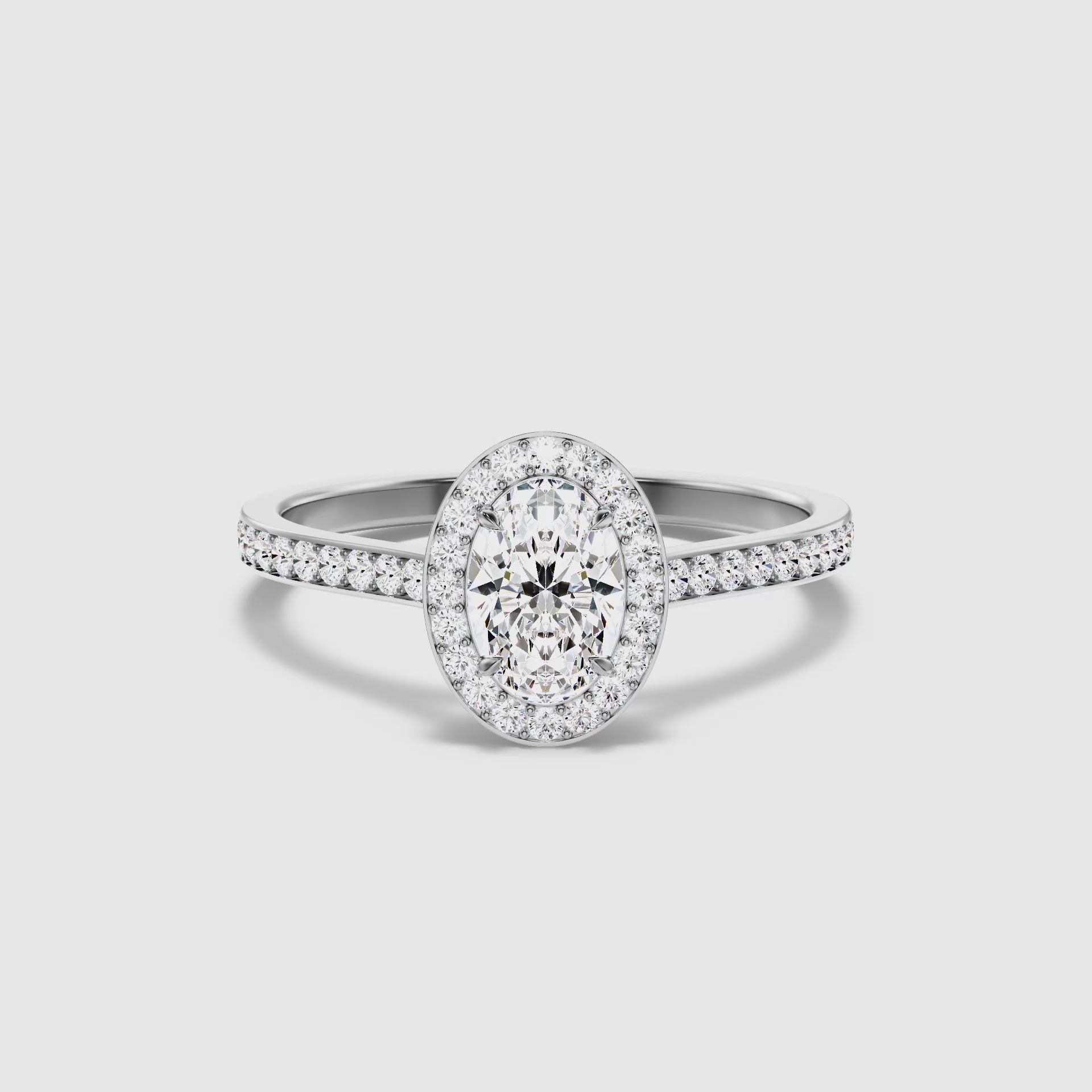Anam Oval Halo Pave Lab Grown Engagement Ring