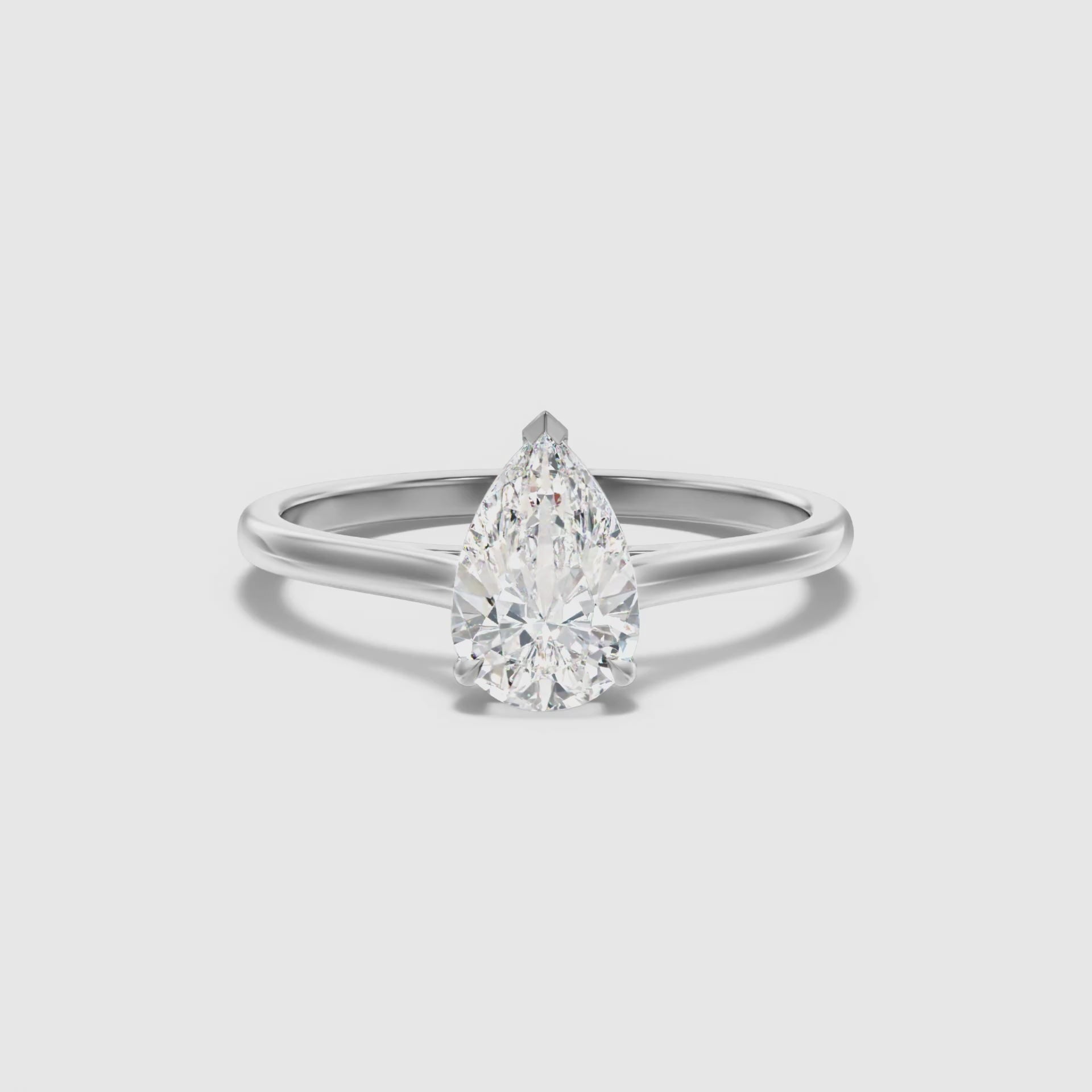 Eliana Pear Shaped Solitaire Lab Grown Engagement Ring
