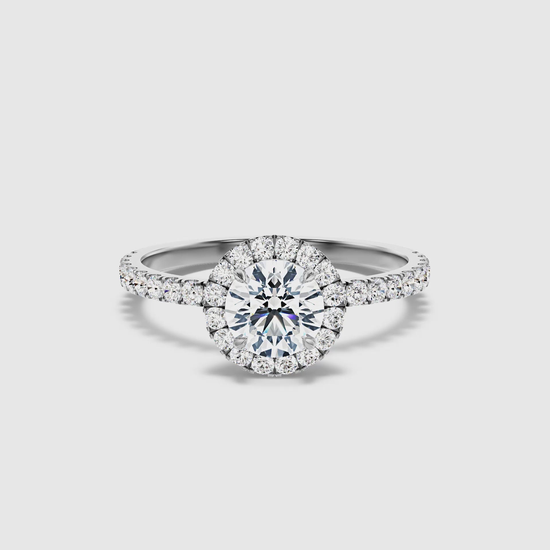 Treya Round Cut Halo Lab Grown Diamond Ring
