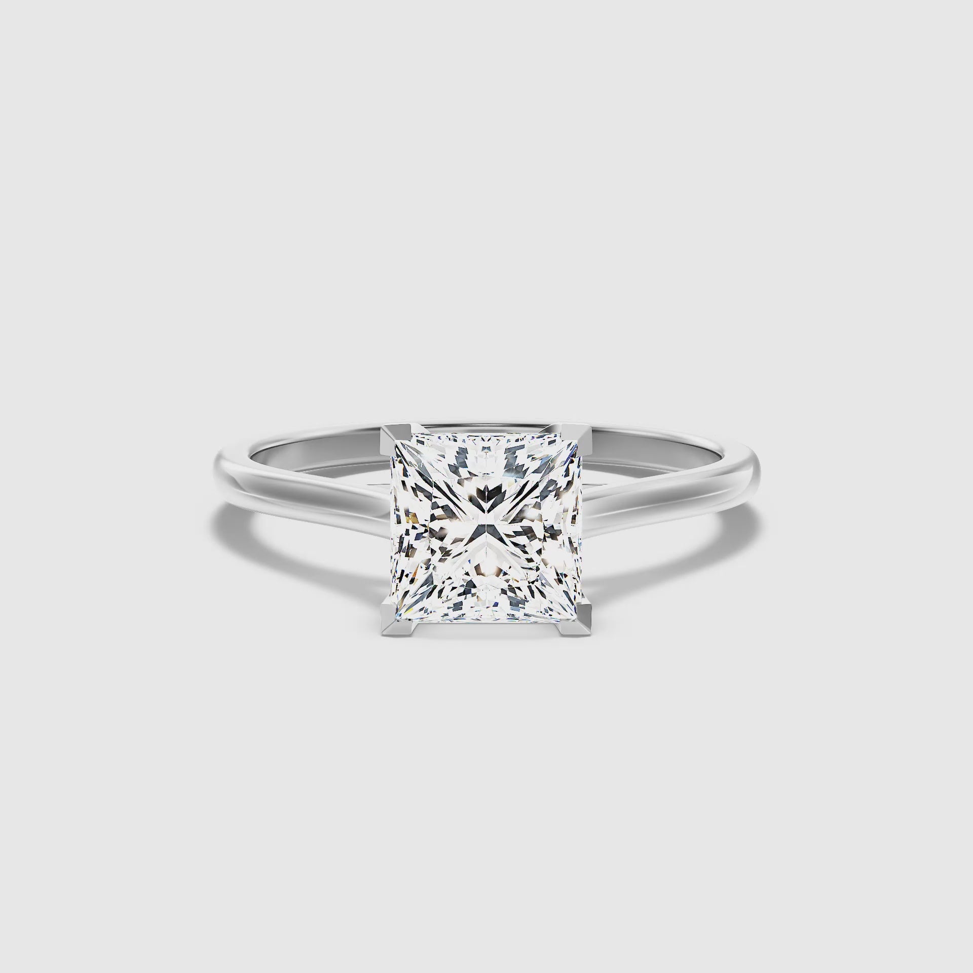 Avery Princess Cut Solitaire Lab Grown Diamond Ring