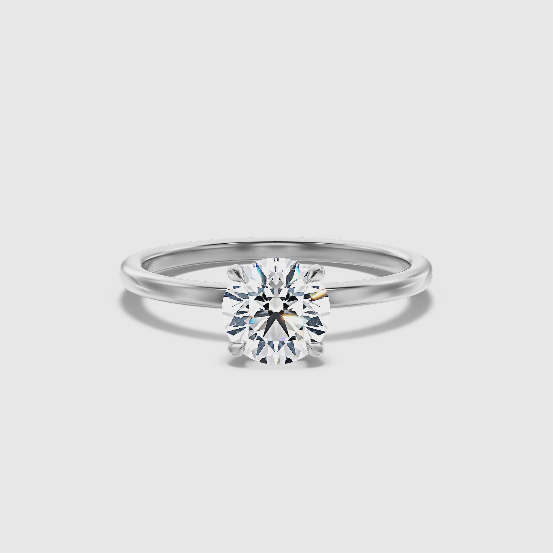Chloe Round Cut Solitaire Lab Grown Engagement Ring