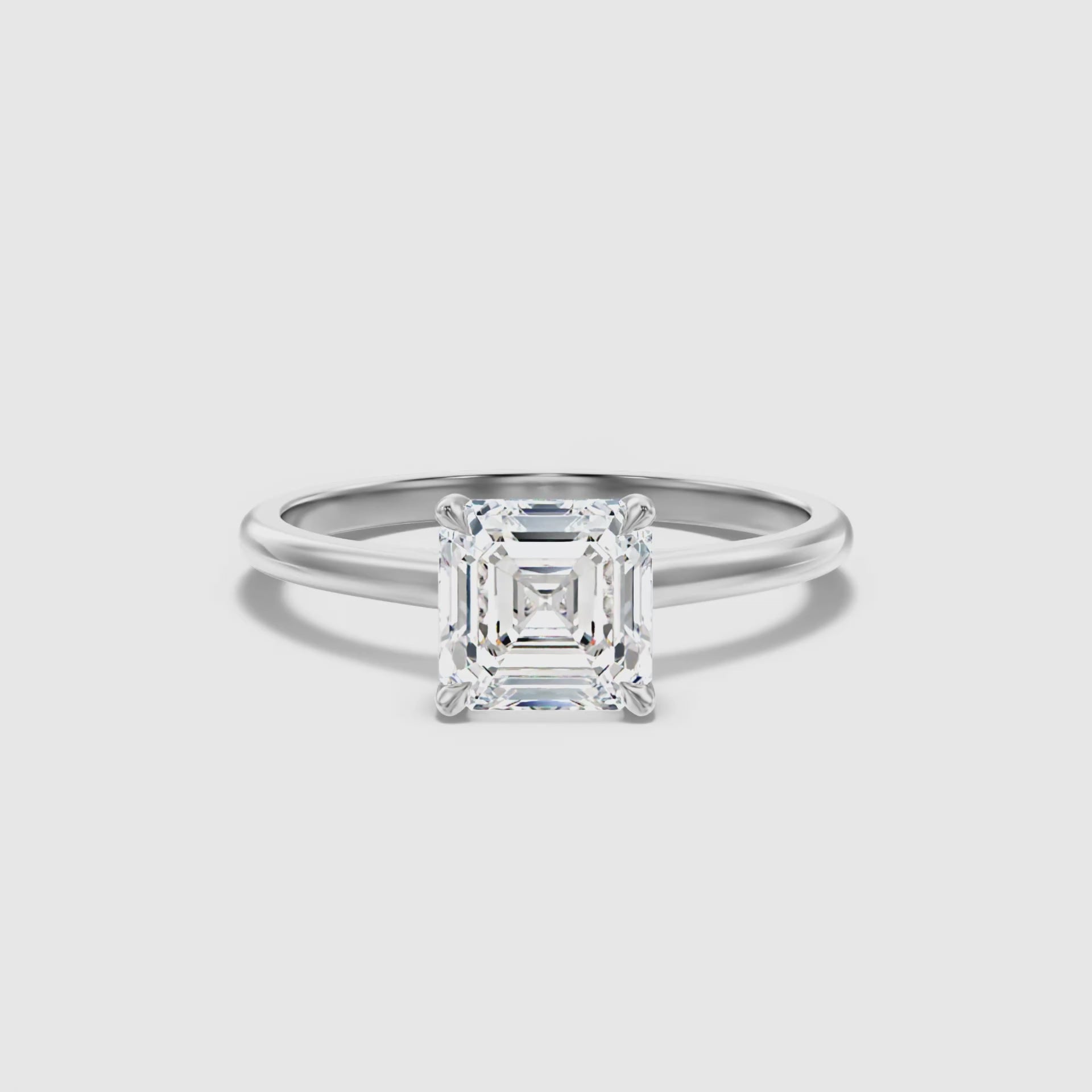 Naomi Asscher Cut Hidden Halo Lab Grown Diamond
