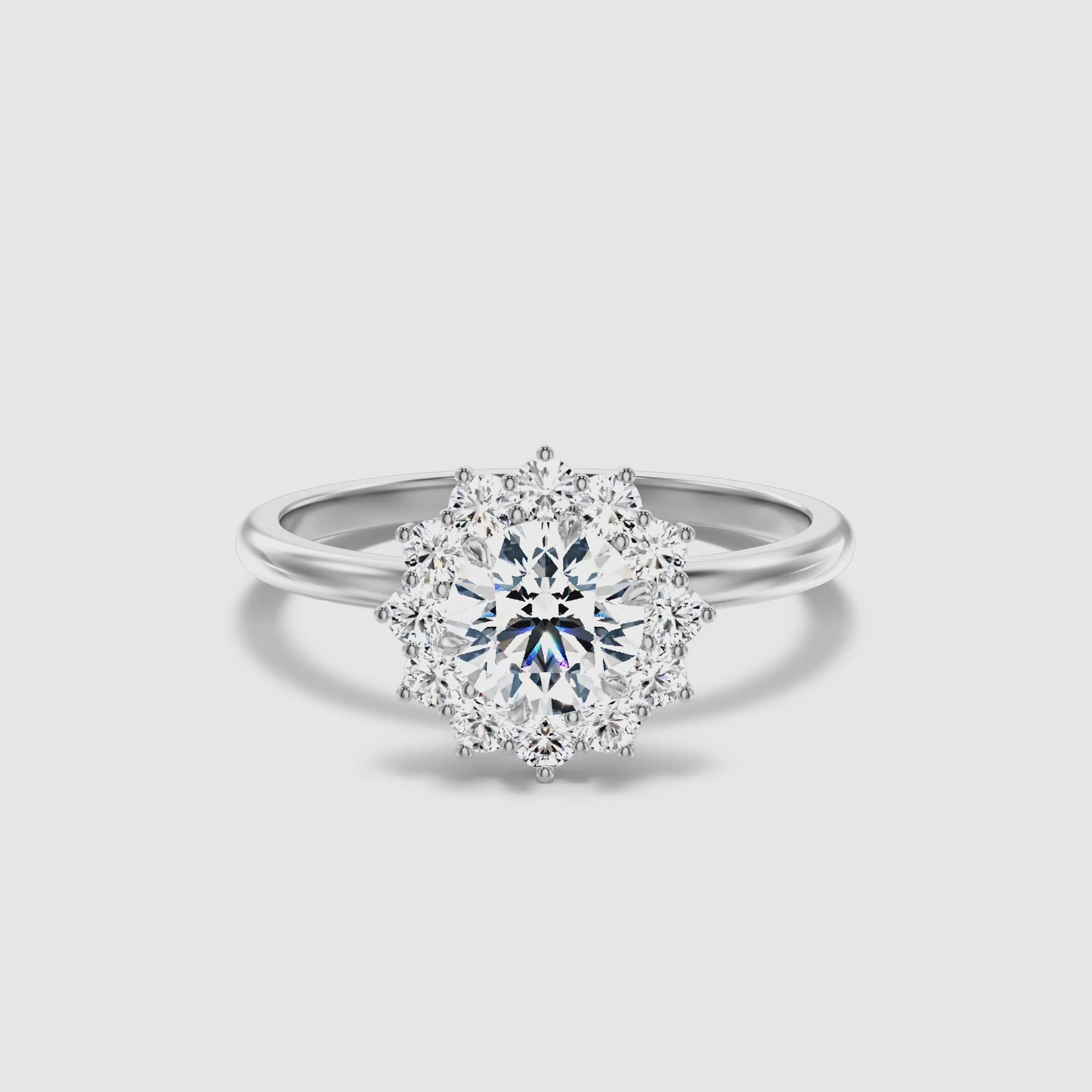 Bernard Round Cut Vintage Inspired Halo Lab Grown Diamond Ring