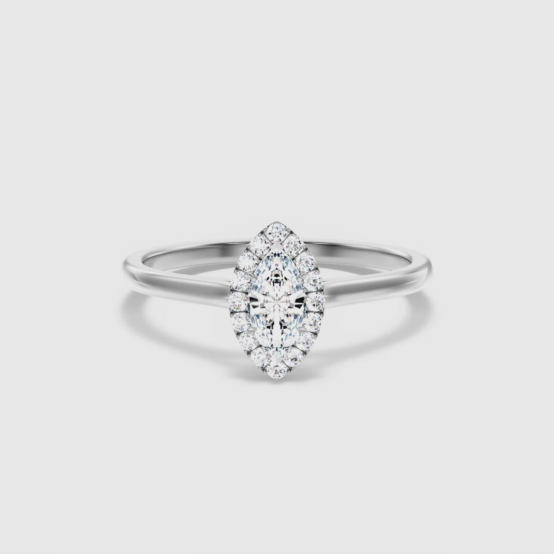 Arya Marquise Halo Lab Grown Diamond Ring