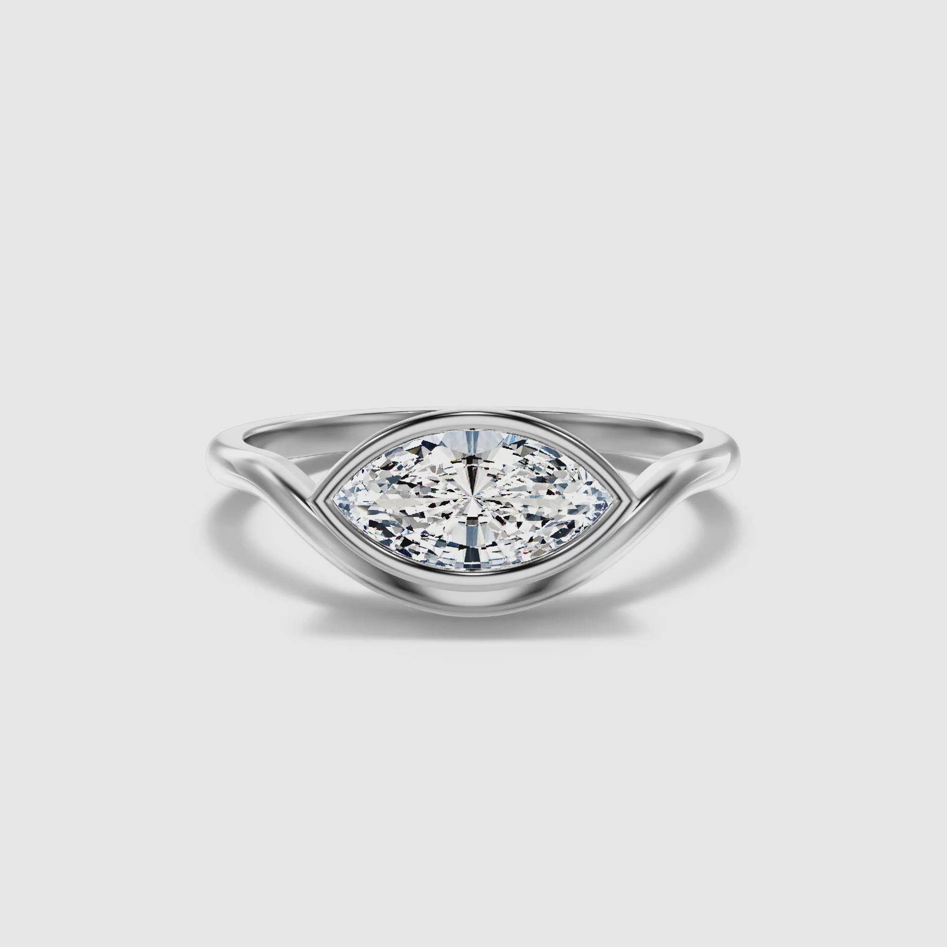 Lina Marquise East West Bezel Lab Grown Diamond Ring