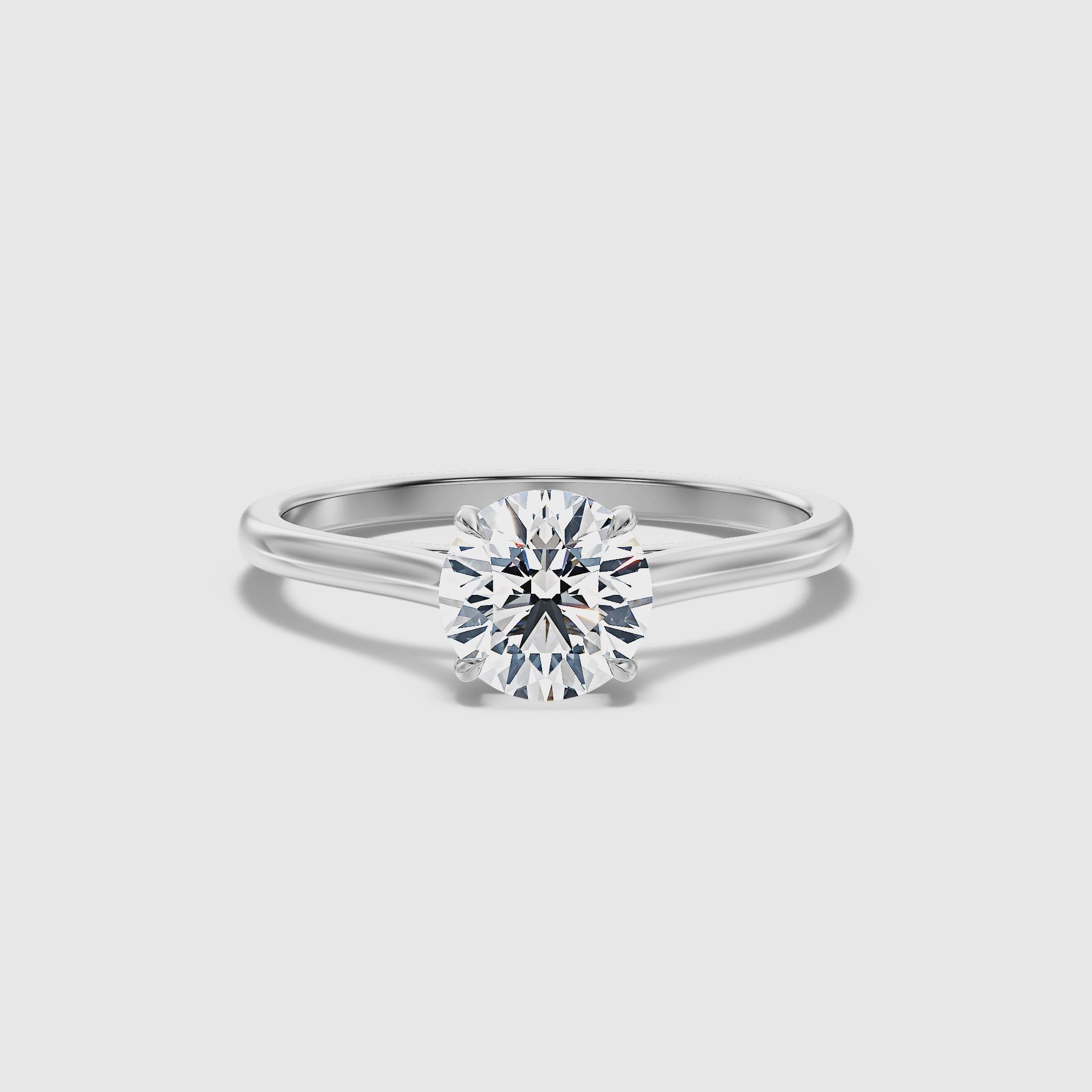 Ava Round Cut Solitaire Lab Grown Engagement Ring