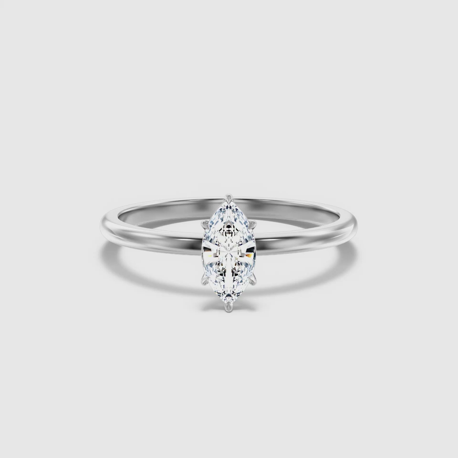 Starry Marquise Cut Lab Grown Diamond Ring